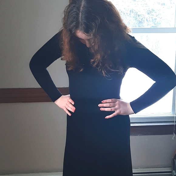 BCBG Max Azria Vintage Midnight Blue Velvet Mockneck Gown - Picture 9 of 12